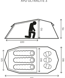 Halti XPD Ultralite 3 Person Tent